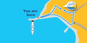 Location of Naias Hotel in Serifos